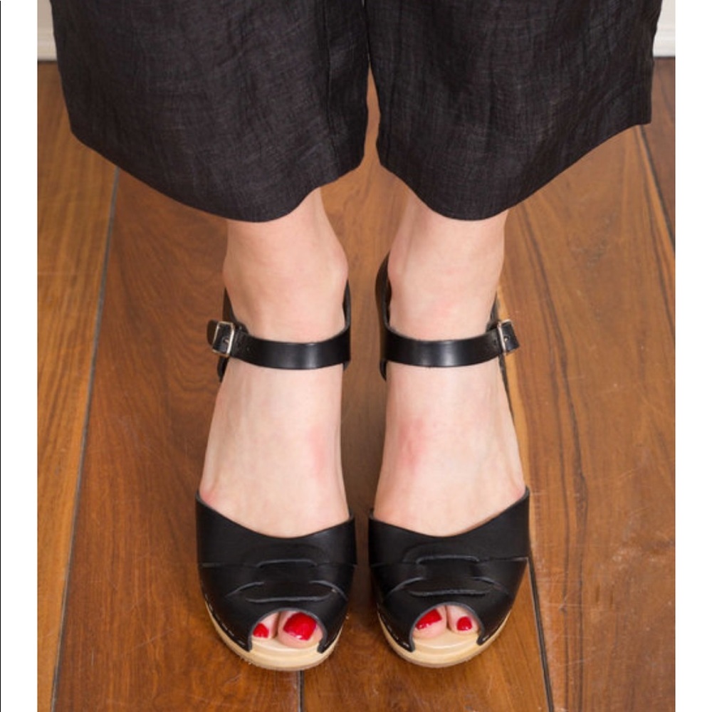 Swedish Hasbeens Peep Toe Super High